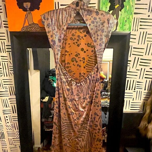Vintage Animal Print Gown - Picture 3 of 10